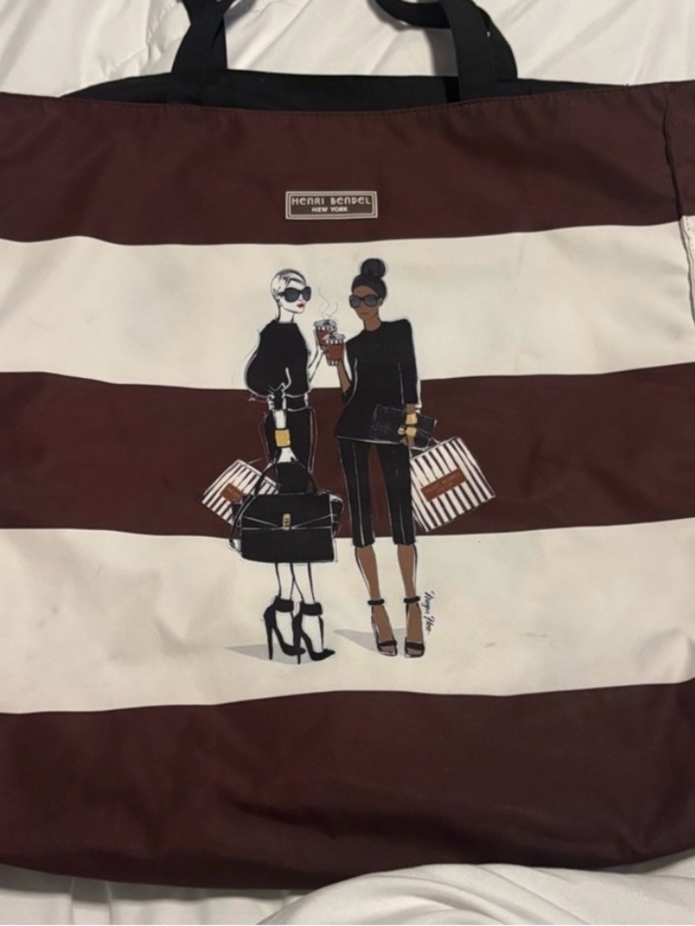 henri bendel Bendel Girls Tote with makeup pouch & dust cover